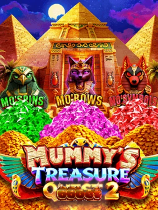 Interface do jogo de slot Mummy’s Treasure Quest 2 com temática egípcia