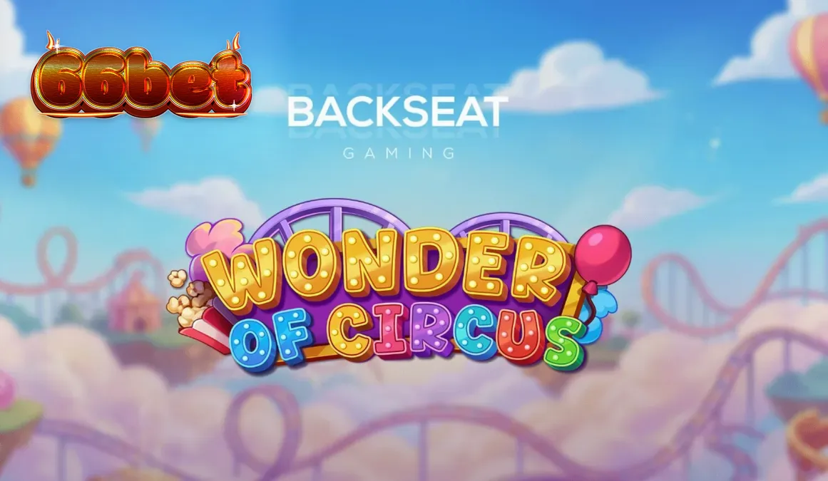 Interface do slot Wonder of Circus com elementos visuais de circo e neon